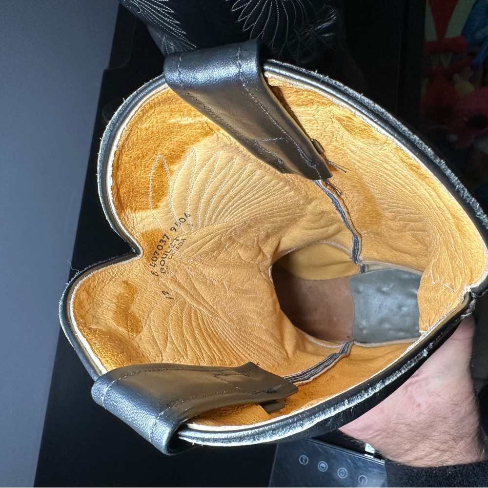 Men's Black Boulet Western Boots - Picture 9 of 11